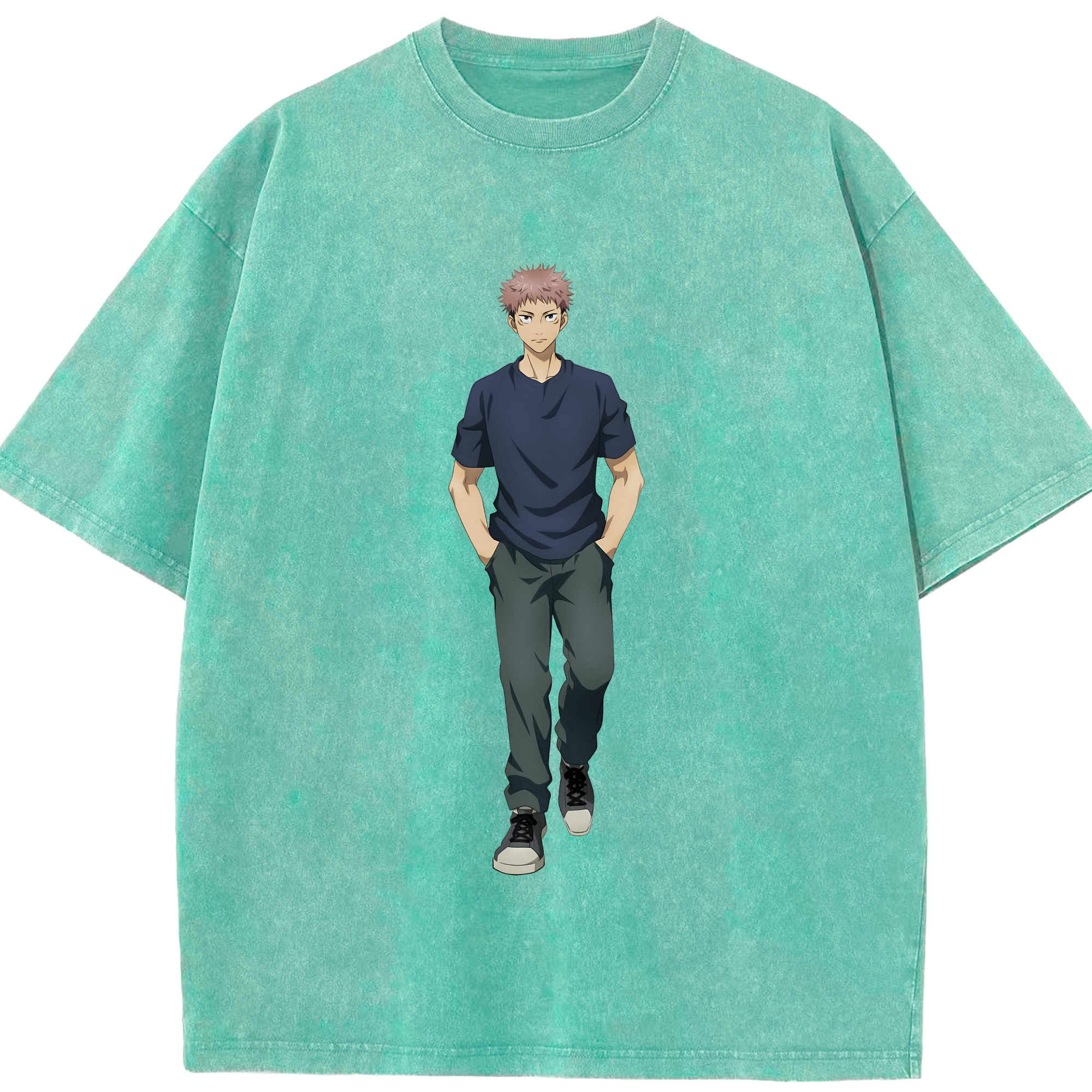 （画像用） 呪術廻戦 Jujutsu Kaisen 綿100% ヴィンテージ風 半袖Tシャツ（フロントプリント）